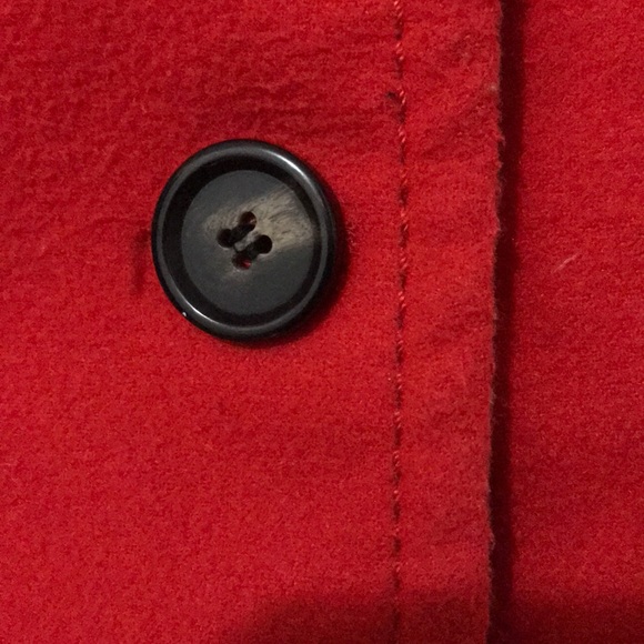 RED H&M PEA COAT - Picture 4 of 8
